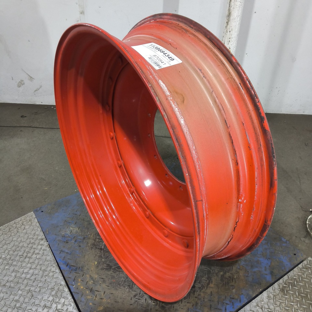 11"W x 38"D, Fendt/Agco Red 16-Hole Stub Disc , 2.38" Offset
