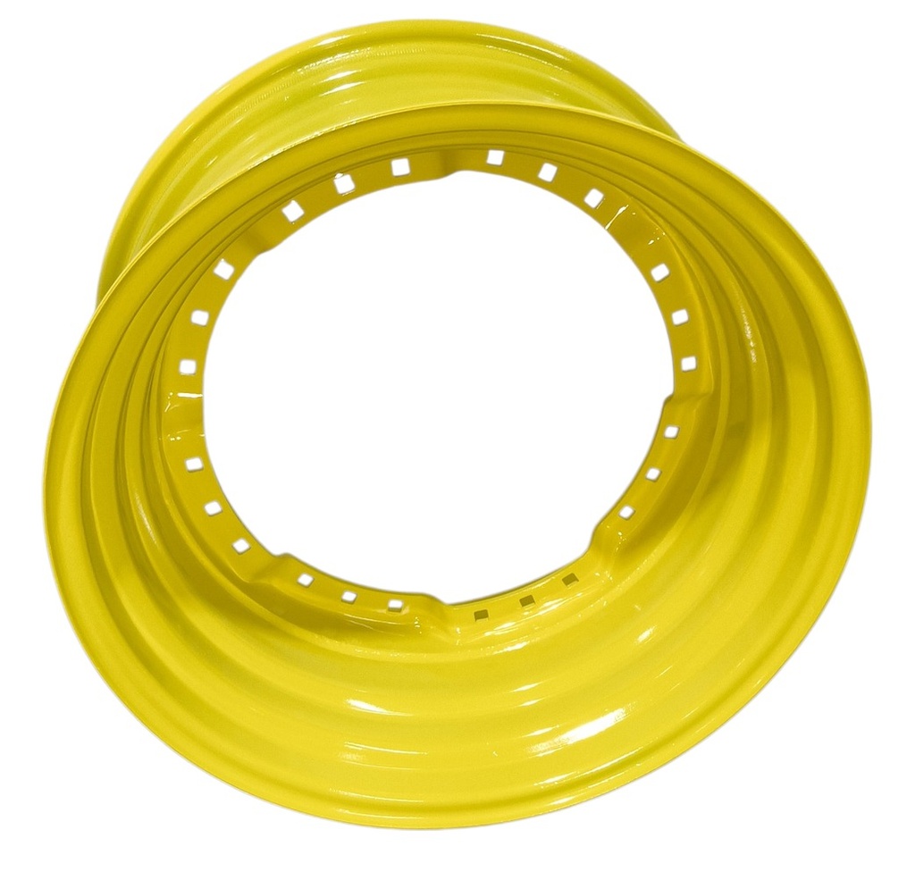 15"W x 30"D, John Deere Yellow 12-Hole Waffle Wheel (Groups of 3 bolts)
