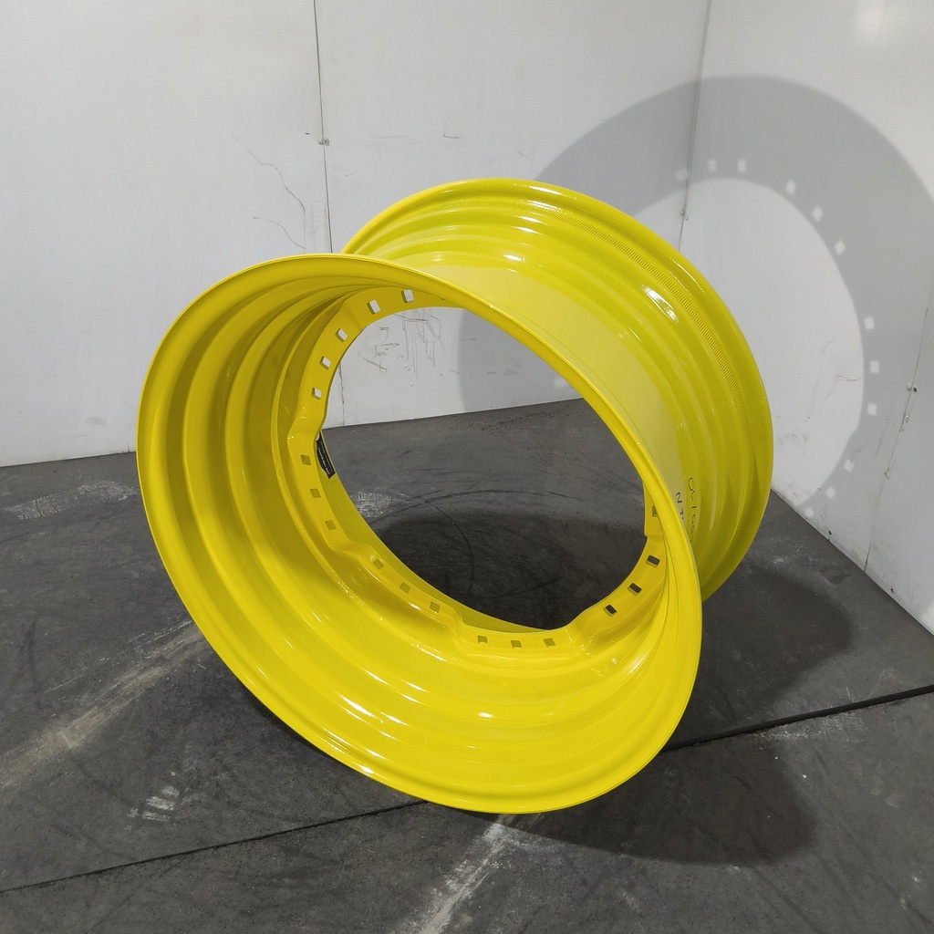 15"W x 30"D, John Deere Yellow 12-Hole Waffle Wheel (Groups of 3 bolts)