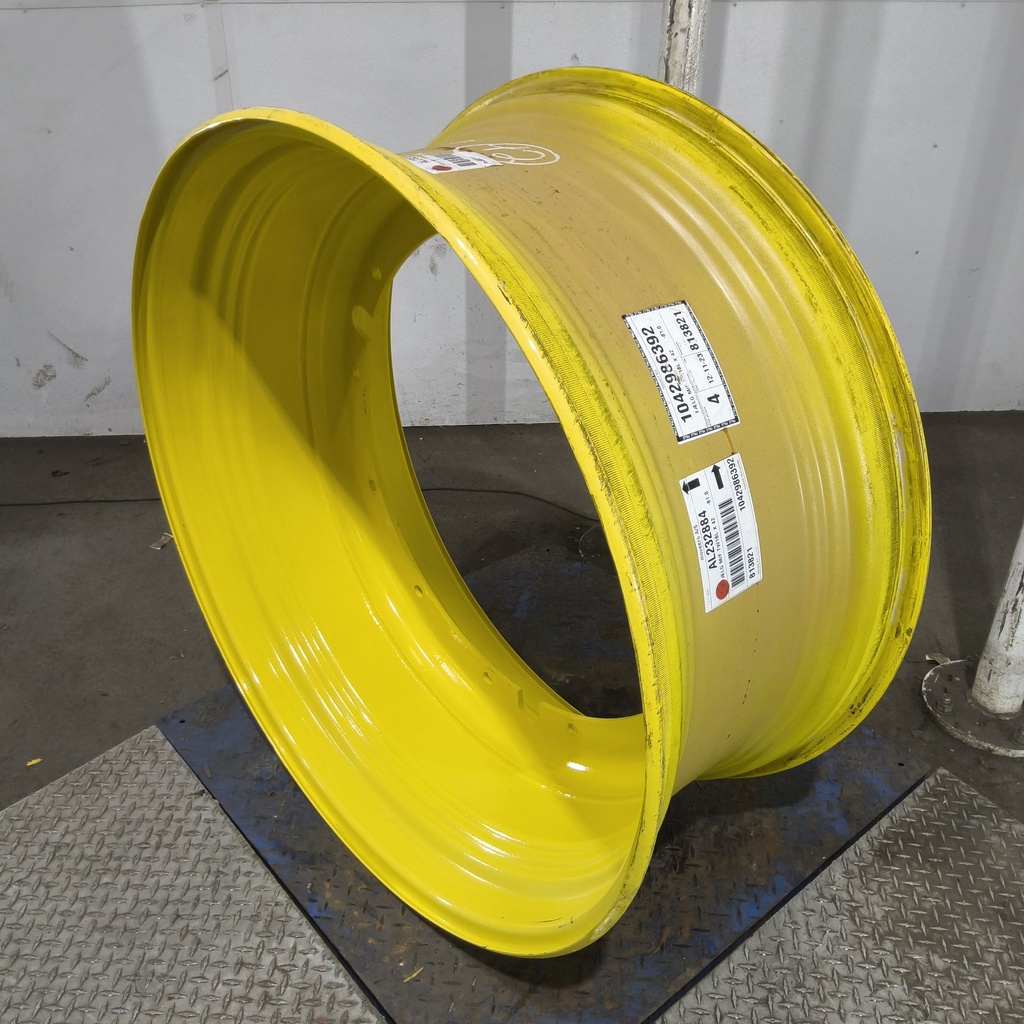 18"W x 42"D, John Deere Yellow 12-Hole Stub Disc , -3.38" Offset