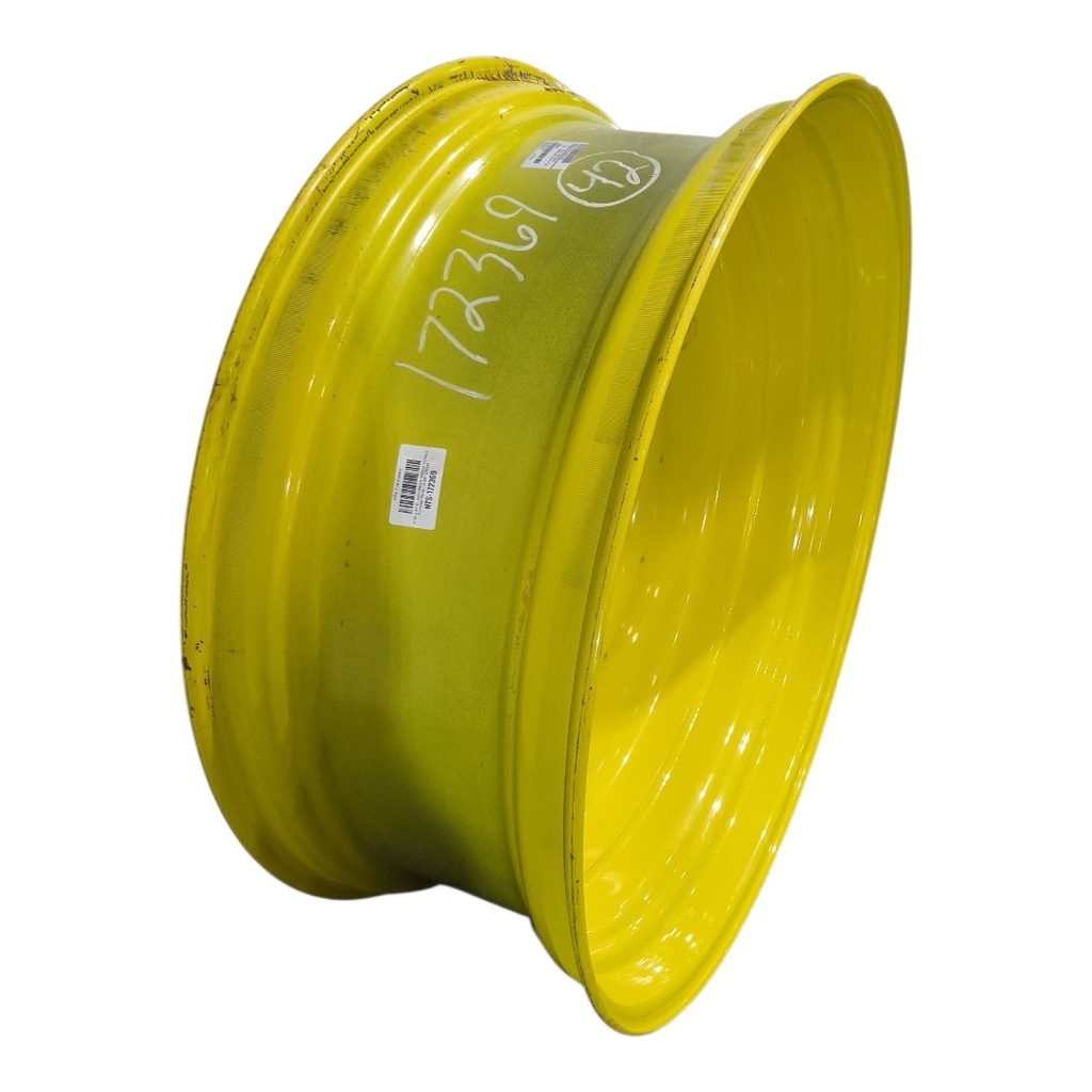 16"W x 42"D, John Deere Yellow 10-Hole Formed Plate , -6.88" Offset