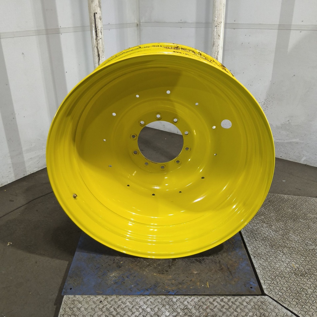 16"W x 42"D, John Deere Yellow 10-Hole Formed Plate , -6.88" Offset