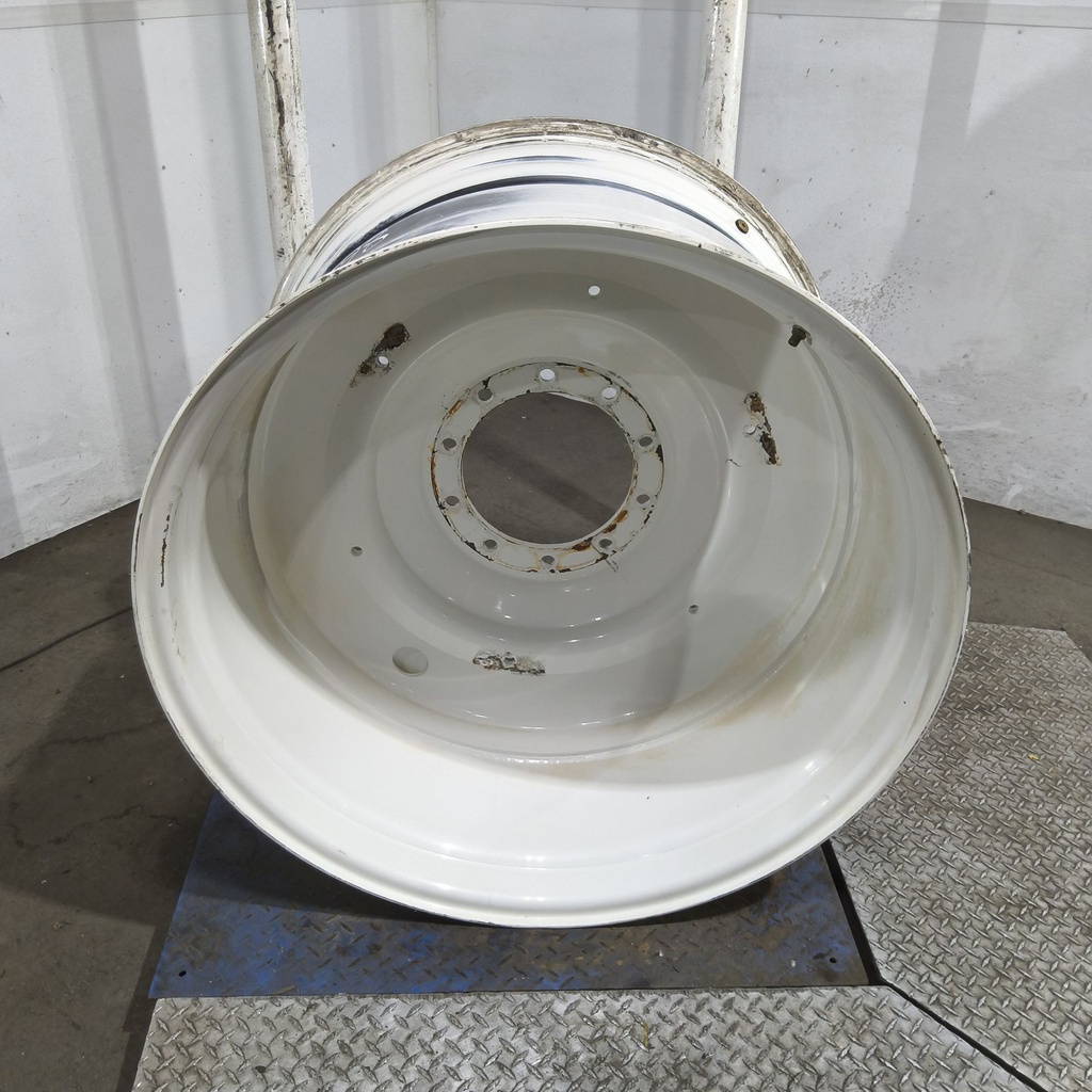 25"W x 38"D, Ford / New Holland White 10-Hole Formed Plate , -6.38" Offset