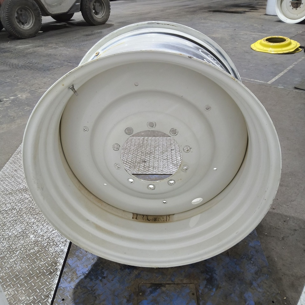 25"W x 38"D, Ford / New Holland White 10-Hole Formed Plate , -6.38" Offset
