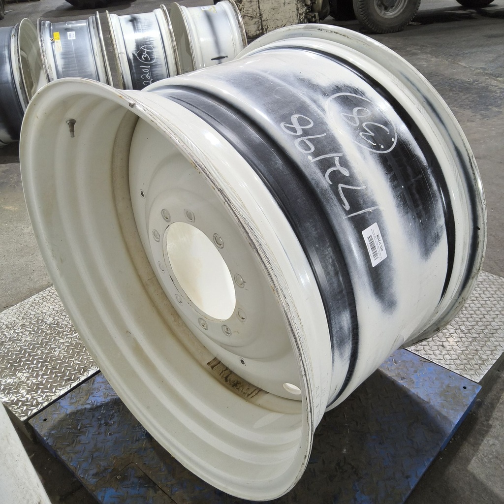 25"W x 38"D, Ford / New Holland White 10-Hole Formed Plate , -6.38" Offset