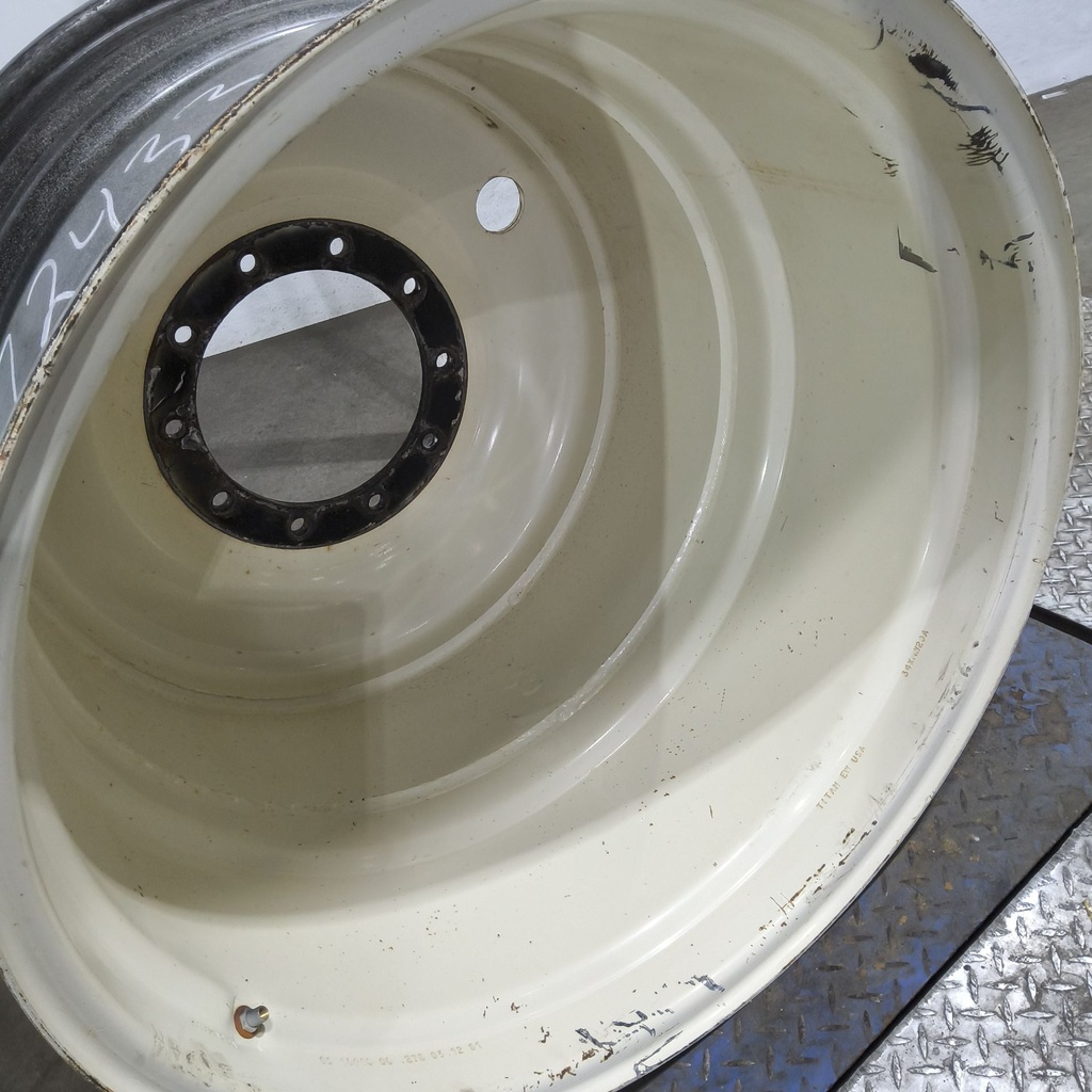 20"W x 34"D, Cream White / Versatile White 10-Hole Formed Plate , -15.38" Offset