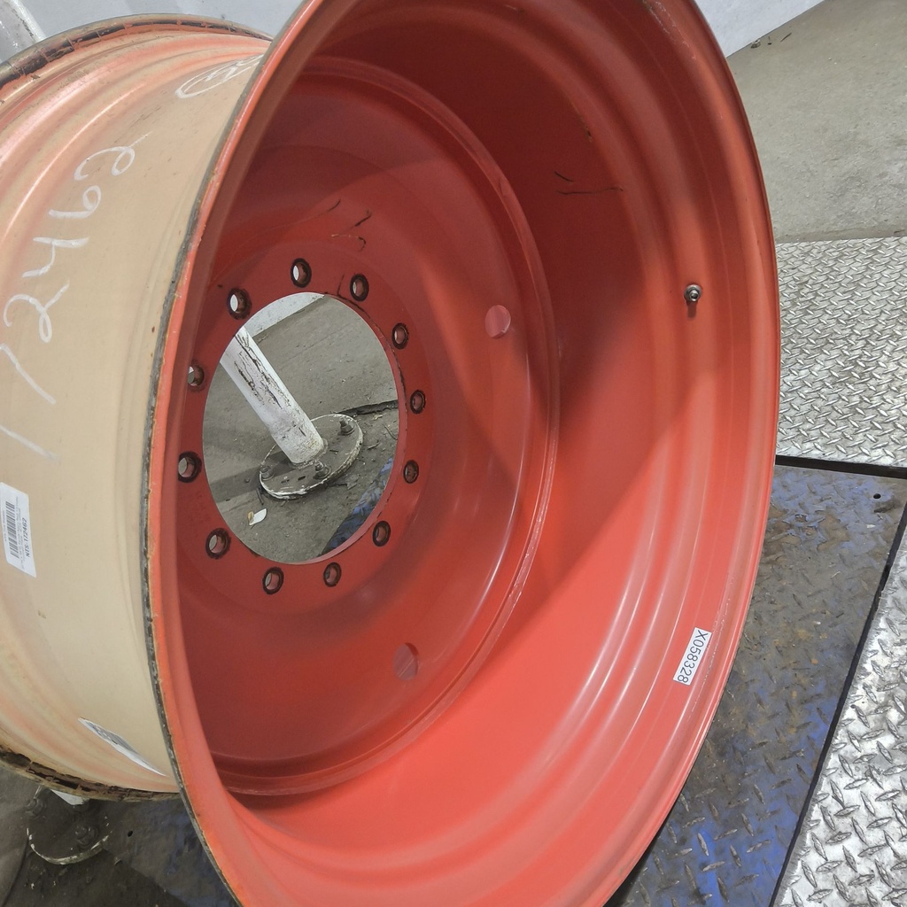 20"W x 38"D, Fendt/Agco Red 12-Hole Formed Plate , -6.25" Offset