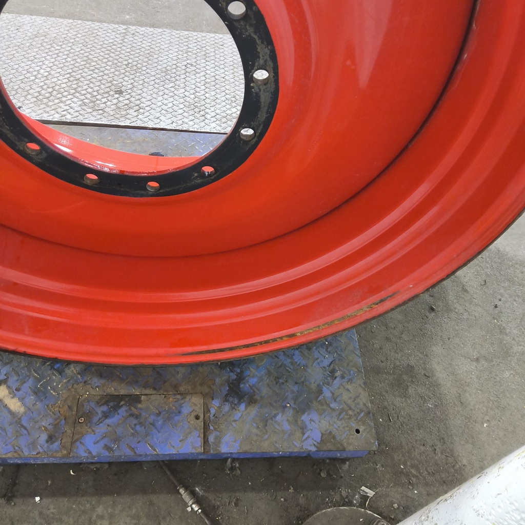 25"W x 46"D, Fendt/Agco Red 12-Hole Formed Plate , -7.62" Offset