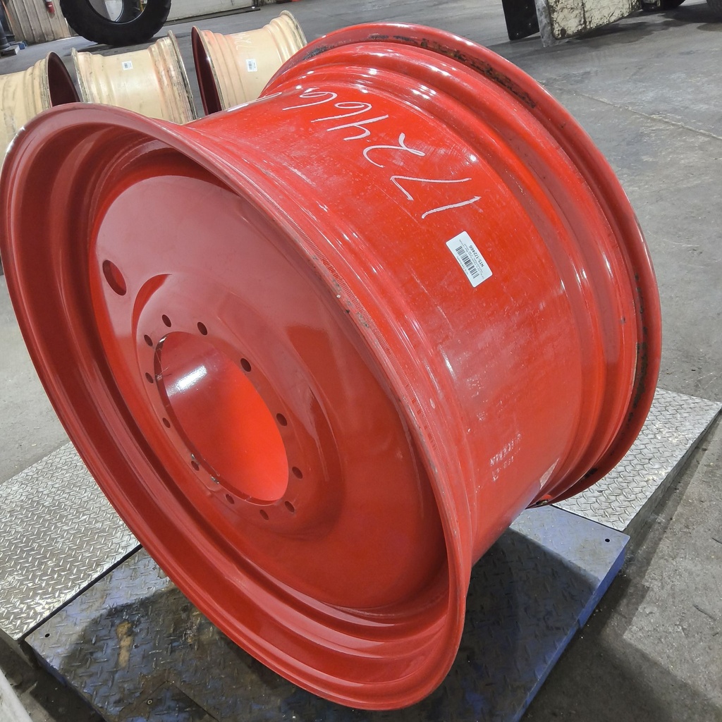 23"W x 42"D, Fendt/Agco Red 12-Hole Formed Plate , -9.88" Offset
