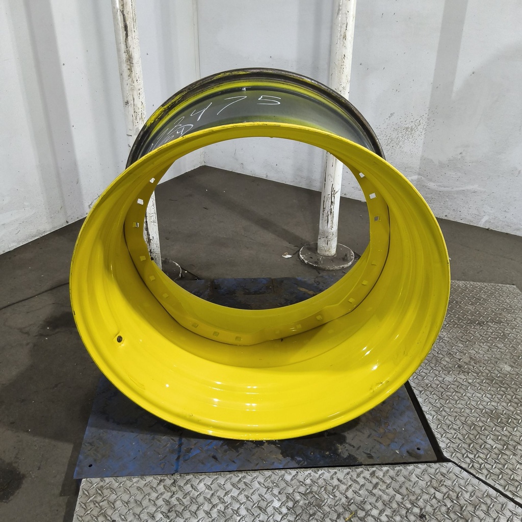 23"W x 34"D, John Deere Yellow 12-Hole Waffle Wheel (Groups of 3 bolts)