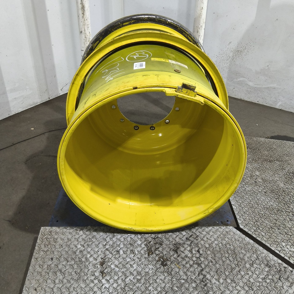 36"W x 32"D, John Deere Yellow 12-Hole 3 Piece Formed Plate , -9.69" Offset