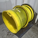 36"W x 32"D, John Deere Yellow 12-Hole 3 Piece Formed Plate , -9.69" Offset