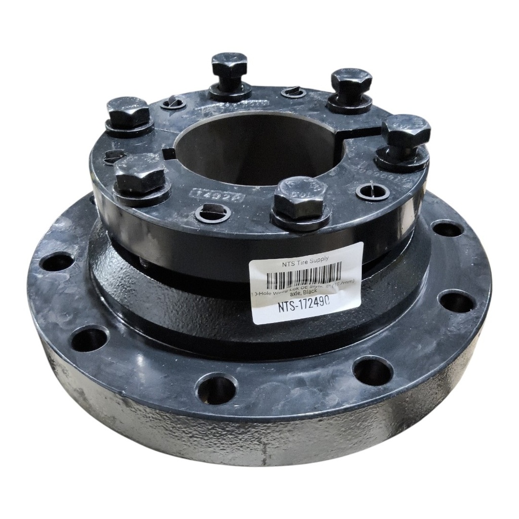 10-Hole Wedg-Lok OE Style, 5" (127mm) axle, Black