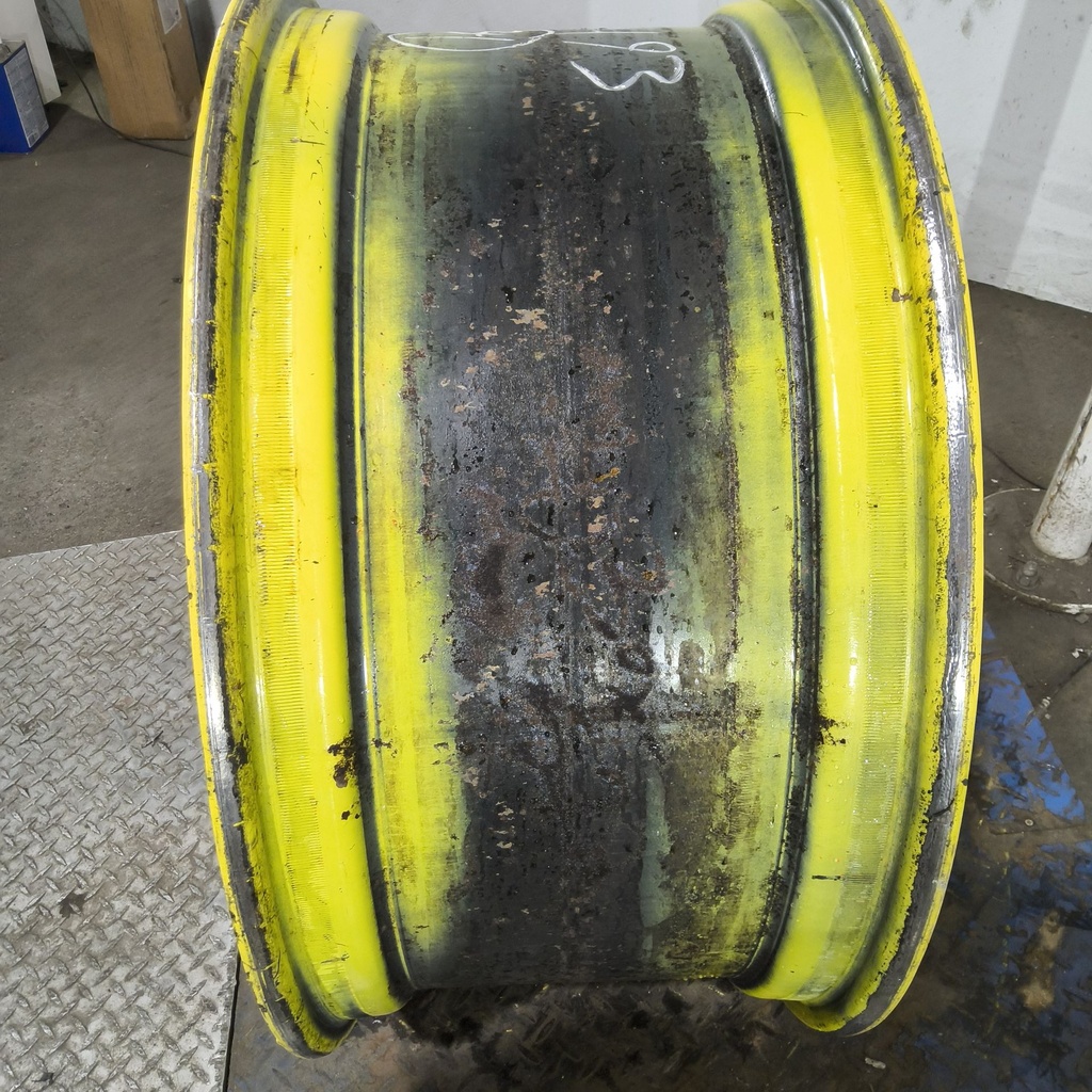 15"W x 34"D, John Deere Yellow 12-Hole Waffle Wheel (Groups of 3 bolts)