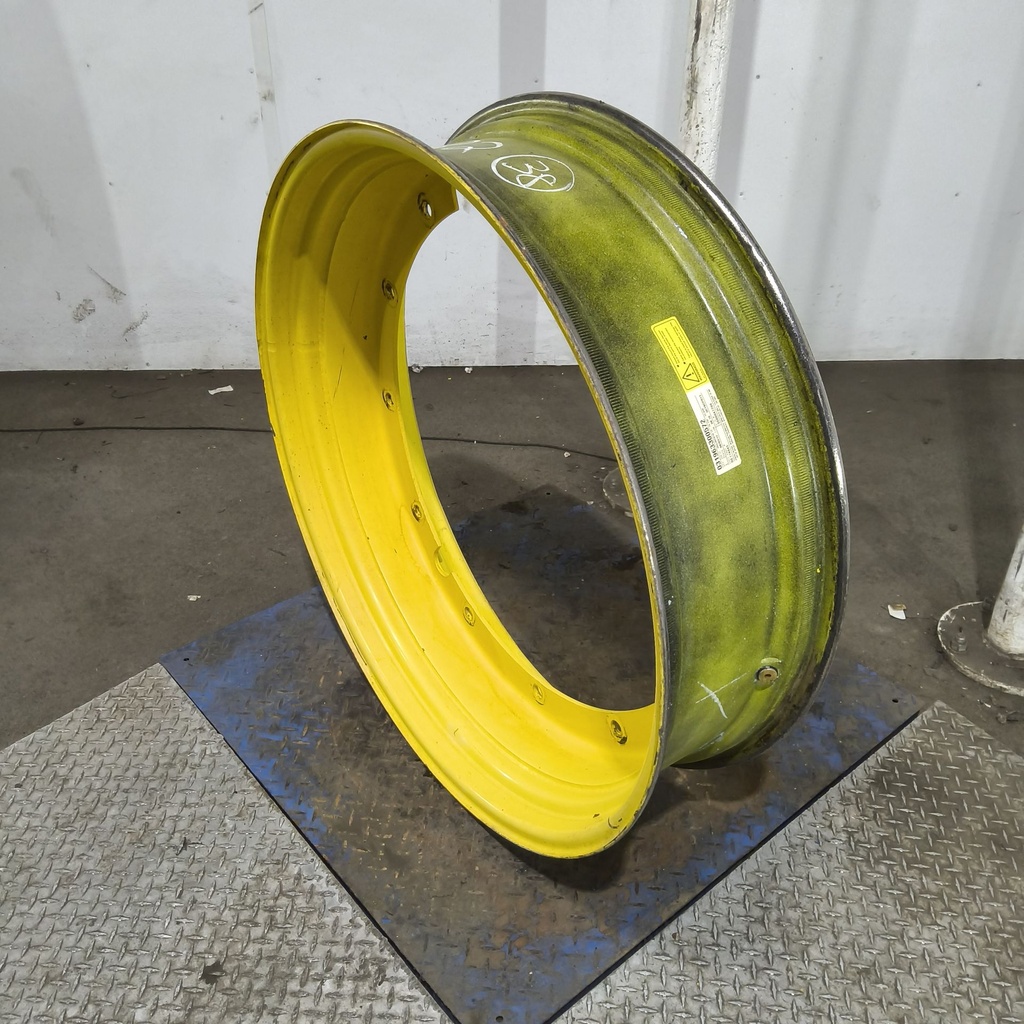 10"W x 38"D, John Deere Yellow 12-Hole Stub Disc , 1.88" Offset