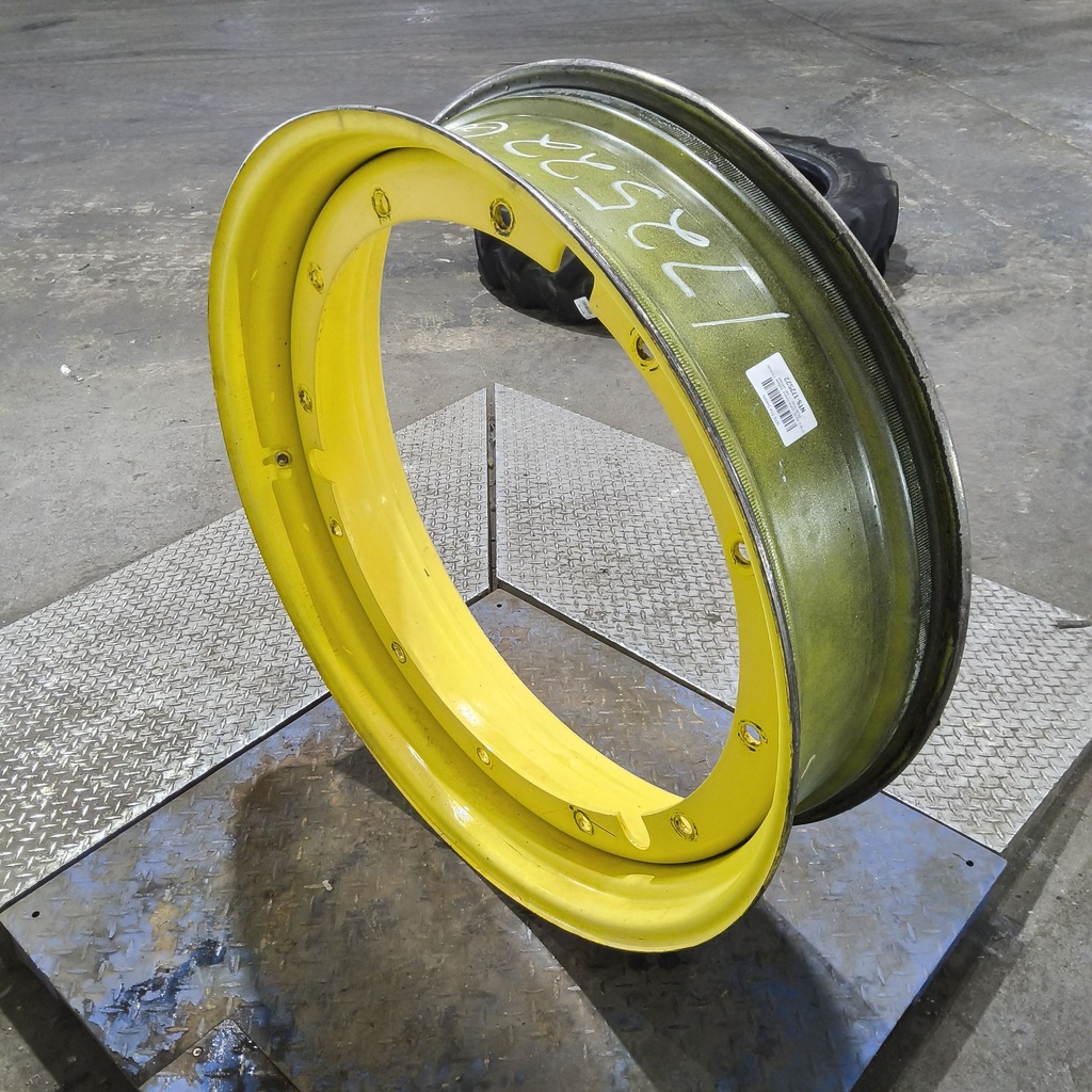 10"W x 38"D, John Deere Yellow 12-Hole Stub Disc , 1.88" Offset