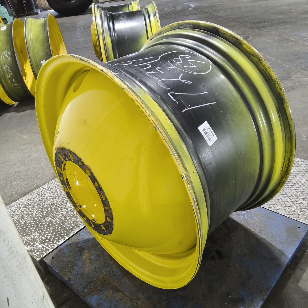 23"W x 38"D, John Deere Yellow 20-Hole Dolly Dual , -16.38" Offset