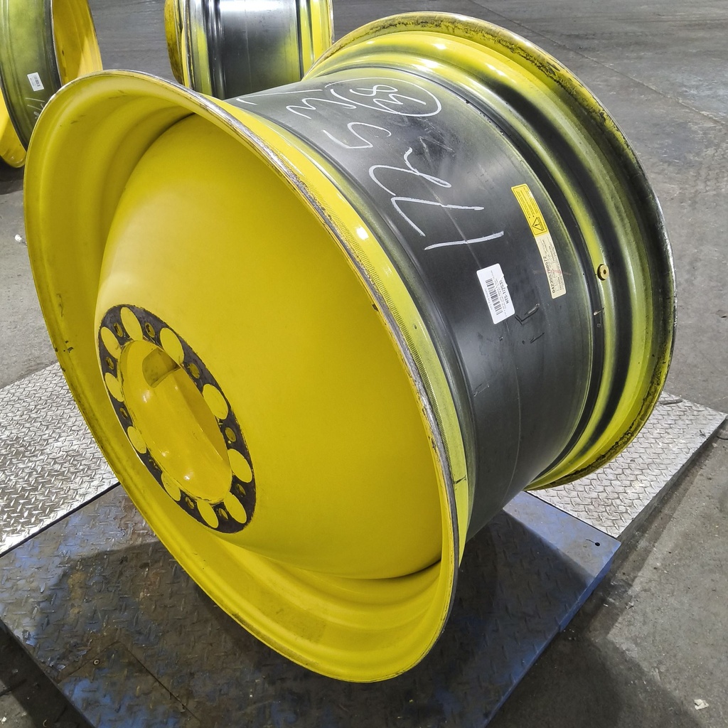 23"W x 38"D, John Deere Yellow 10-Hole Dolly Dual , -14.31" Offset