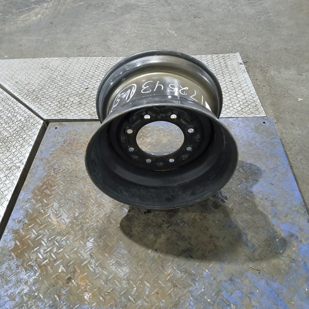 9.75"W x 16.5"D, Ford Gray 8-Hole Skid Steer , -0.75" Offset