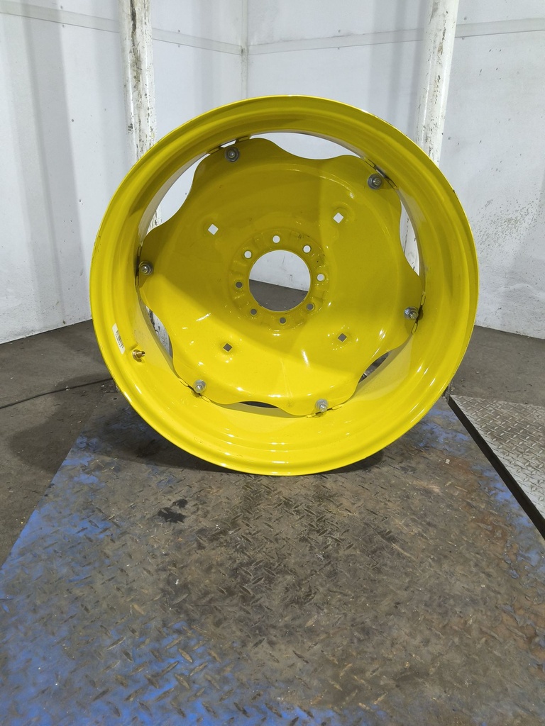 11"W x 28"D, John Deere Yellow 6-Hole Rim with Clamp/Loop Style , 6.25" Offset