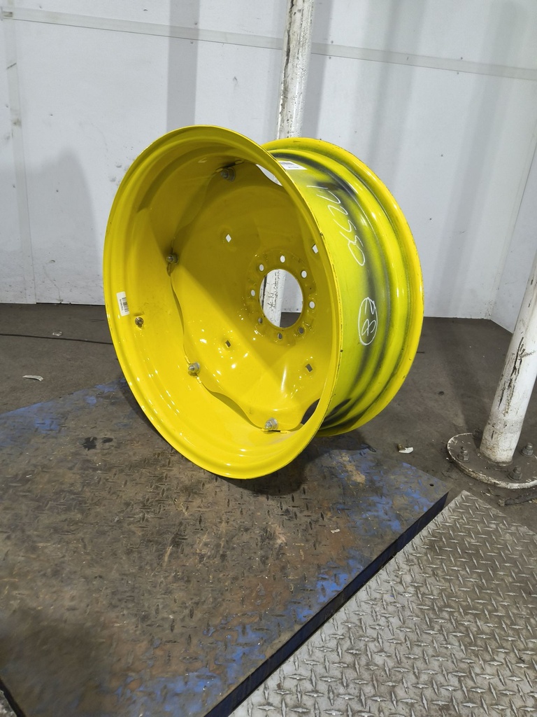 11"W x 28"D, John Deere Yellow 6-Hole Rim with Clamp/Loop Style , 6.25" Offset