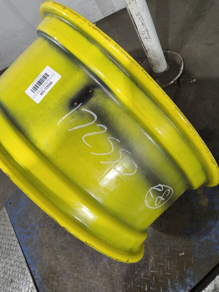 11"W x 28"D, John Deere Yellow 6-Hole Rim with Clamp/Loop Style , 6.25" Offset