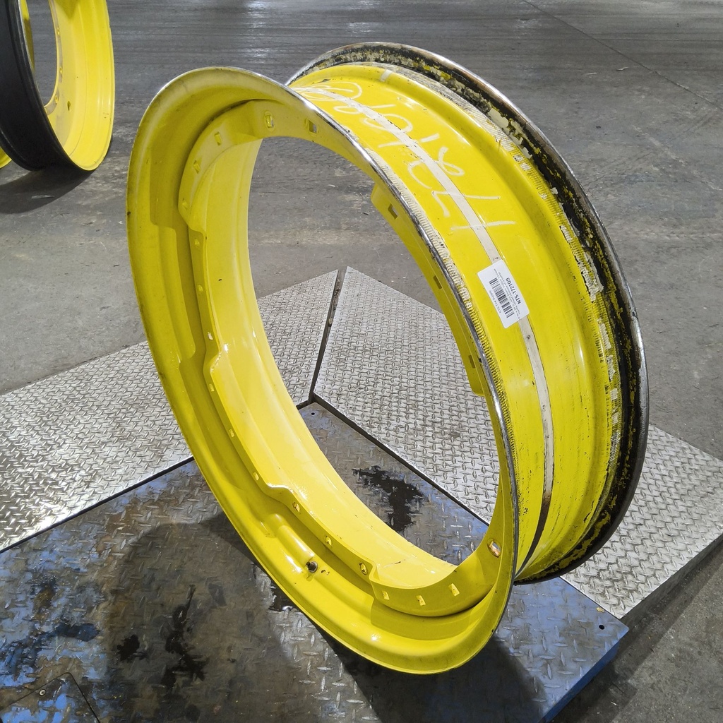 10"W x 38"D, John Deere Yellow 12-Hole Waffle Wheel (Groups of 3 bolts)