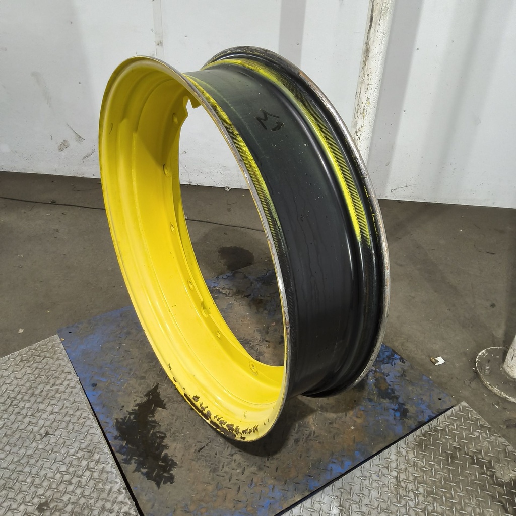 10"W x 38"D, John Deere Yellow 12-Hole Stub Disc , -2" Offset
