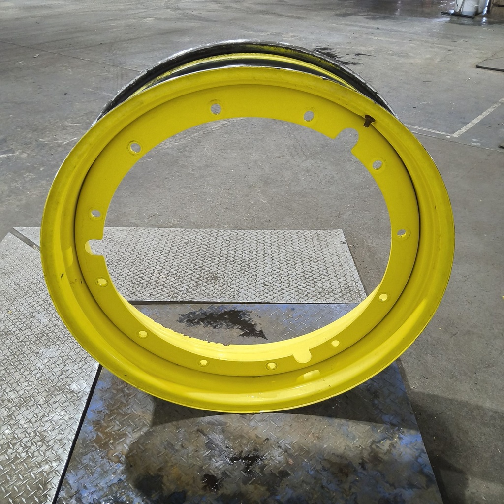 10"W x 38"D, John Deere Yellow 12-Hole Stub Disc , -2" Offset