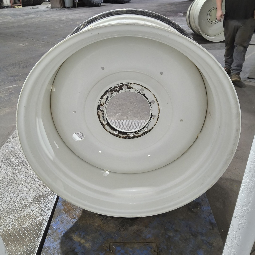 23"W x 42"D, Ford / New Holland White 10-Hole Formed Plate , 0.5" Offset