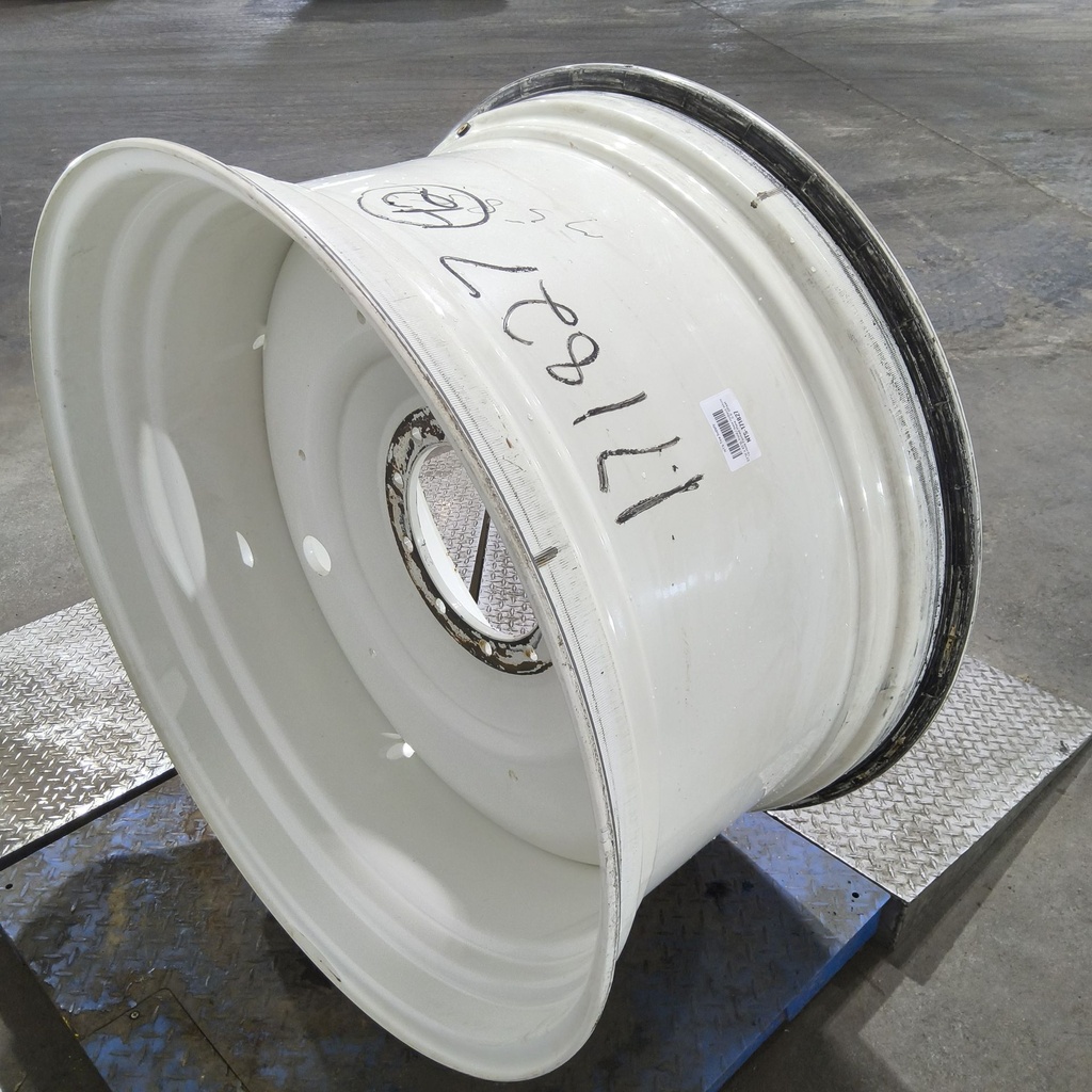 23"W x 42"D, Ford / New Holland White 10-Hole Formed Plate , 0.5" Offset