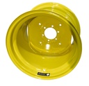 14"W x 20"D, John Deere Yellow 6-Hole Stamped Plate , -4.94" Offset