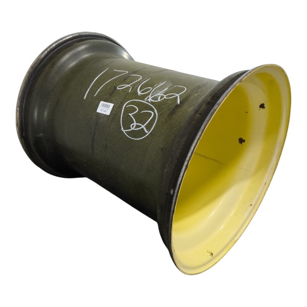 38"W x 32"D, John Deere Yellow 12-Hole Formed Plate , -11.5" Offset