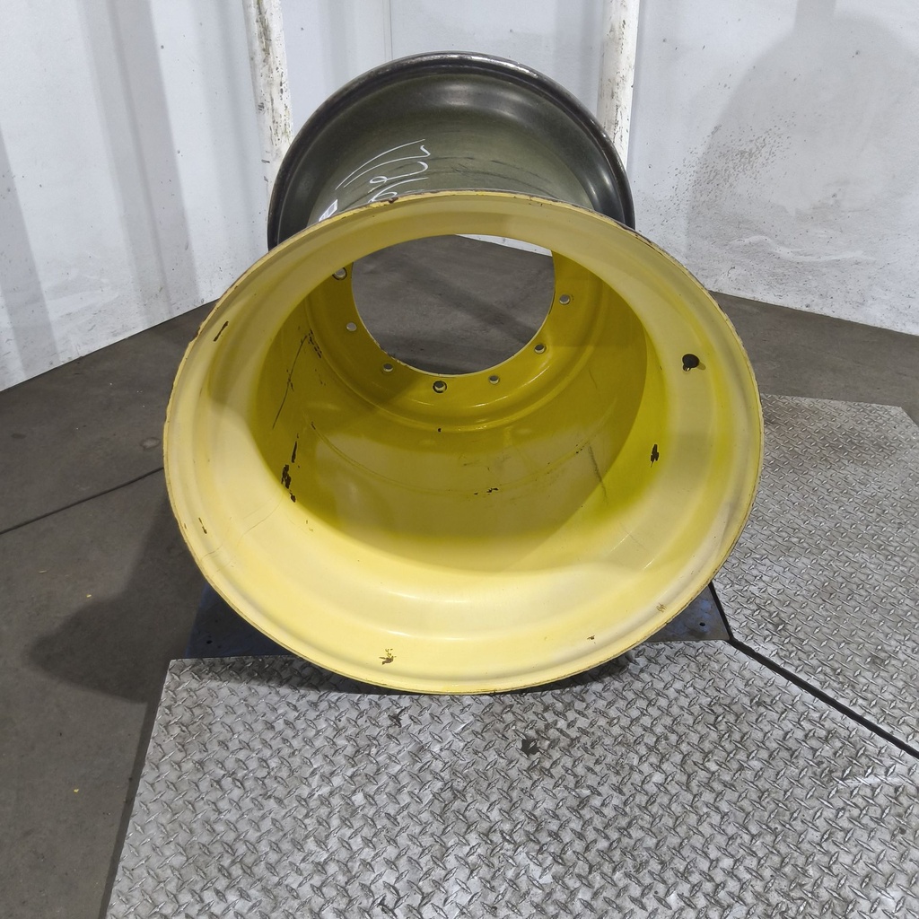 38"W x 32"D, John Deere Yellow 12-Hole Formed Plate , -11.5" Offset