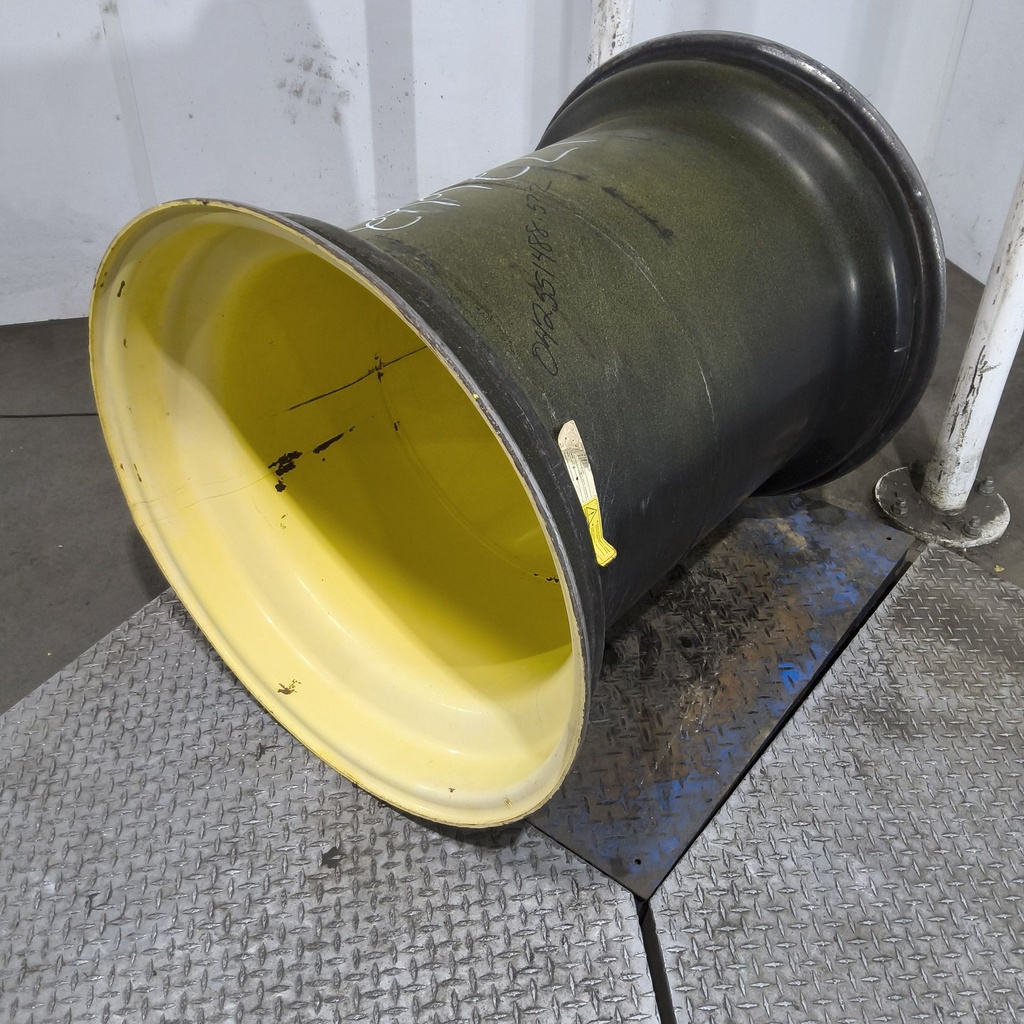 38"W x 32"D, John Deere Yellow 12-Hole Formed Plate , -11.5" Offset