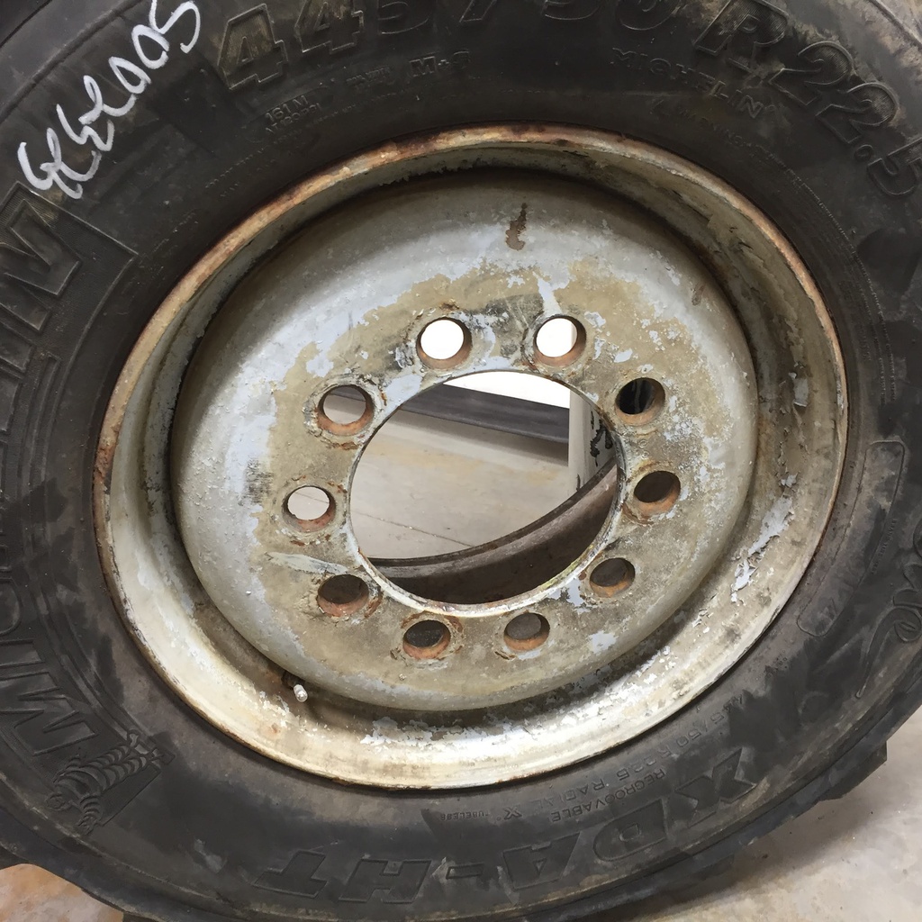 445/50R22.5 Michelin on Ford Grey 10-Hole Formed Plate