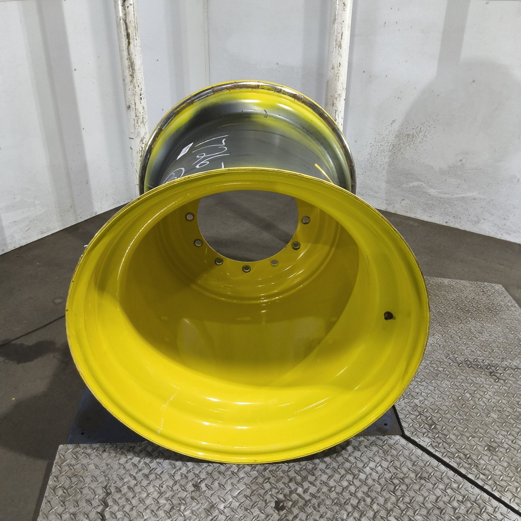 36"W x 32"D, John Deere Yellow 12-Hole Formed Plate , -9.88" Offset