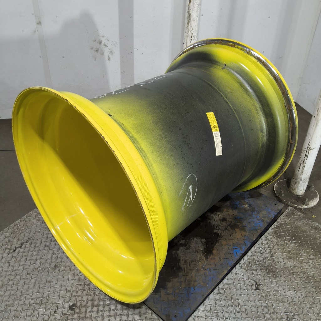 36"W x 32"D, John Deere Yellow 12-Hole Formed Plate , -9.88" Offset
