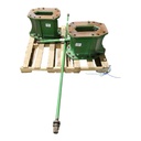 15.75"L Combine Frame Extension for John Deere Combine "S" Series  ("D"22/22 spline drive shafts), John Deere Green