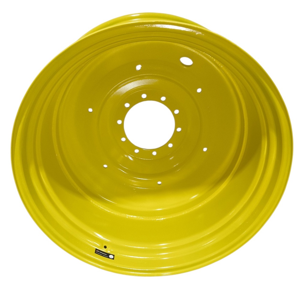 20"W x 42"D, John Deere Yellow 10-Hole Formed Plate , -12.25" Offset