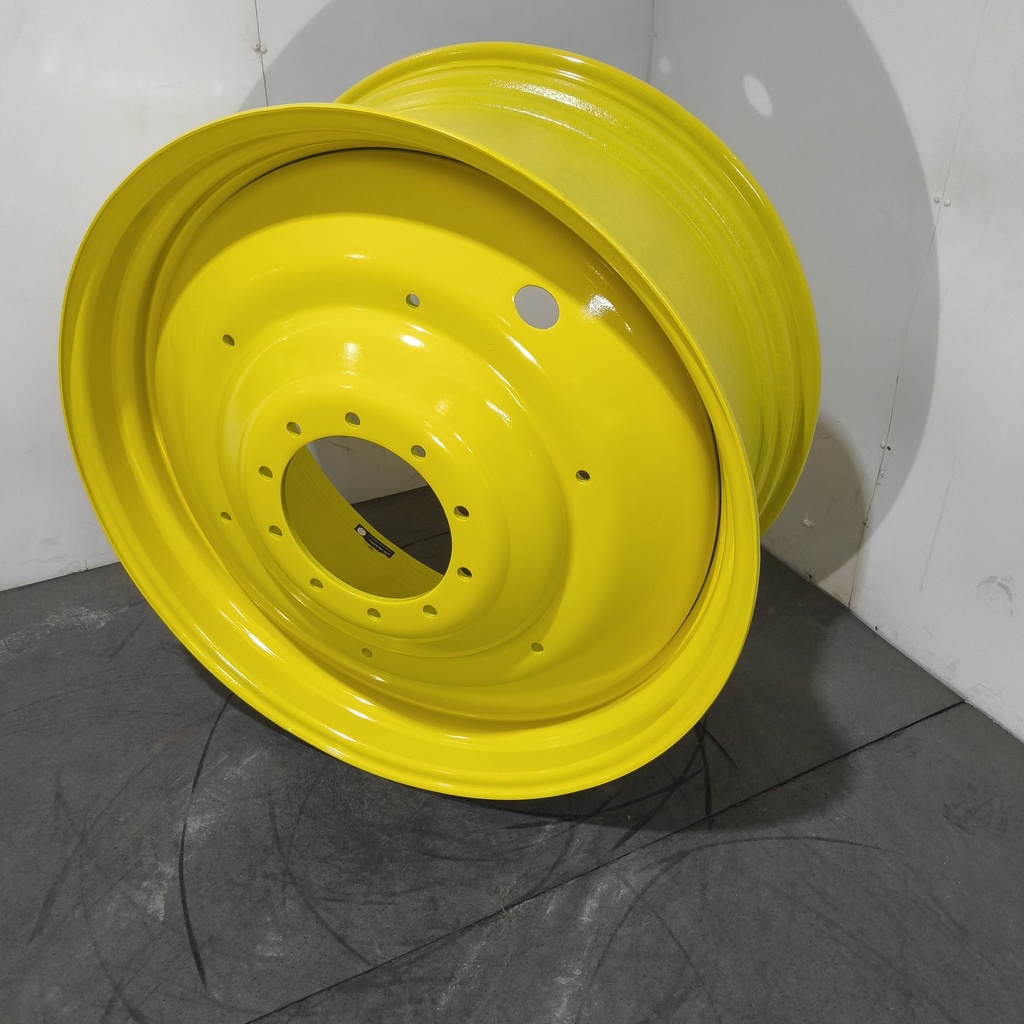 20"W x 42"D, John Deere Yellow 10-Hole Formed Plate , -12.25" Offset