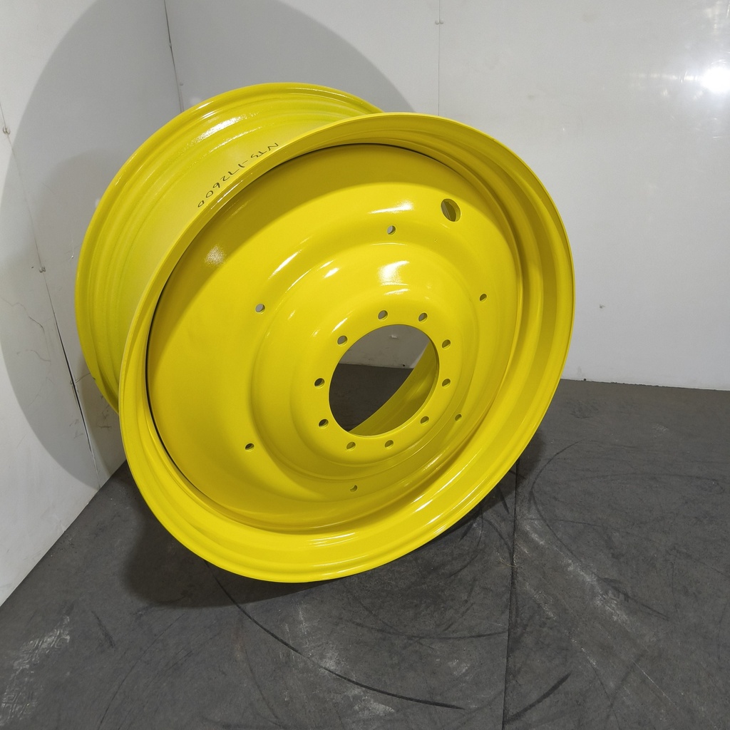 20"W x 42"D, John Deere Yellow 10-Hole Formed Plate , -12.25" Offset