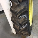 9.5/-24 Titan Farm Hi Traction Lug R-1 on John Deere Yellow 8-Hole Rim with Clamp/Loop Style (groups of 2 bolts) 60%