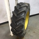 13.6/R24 Michelin AgriBib R-1W on John Deere Yellow 8-Hole Rim with Clamp/U-Clamp (groups of 2 bolts) 60%