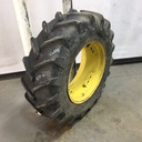 13.6/R24 Michelin AgriBib R-1W on John Deere Yellow 8-Hole Rim with Clamp/U-Clamp (groups of 2 bolts) 60%
