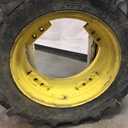 13.6/R24 Michelin AgriBib R-1W on John Deere Yellow 8-Hole Rim with Clamp/U-Clamp (groups of 2 bolts) 60%