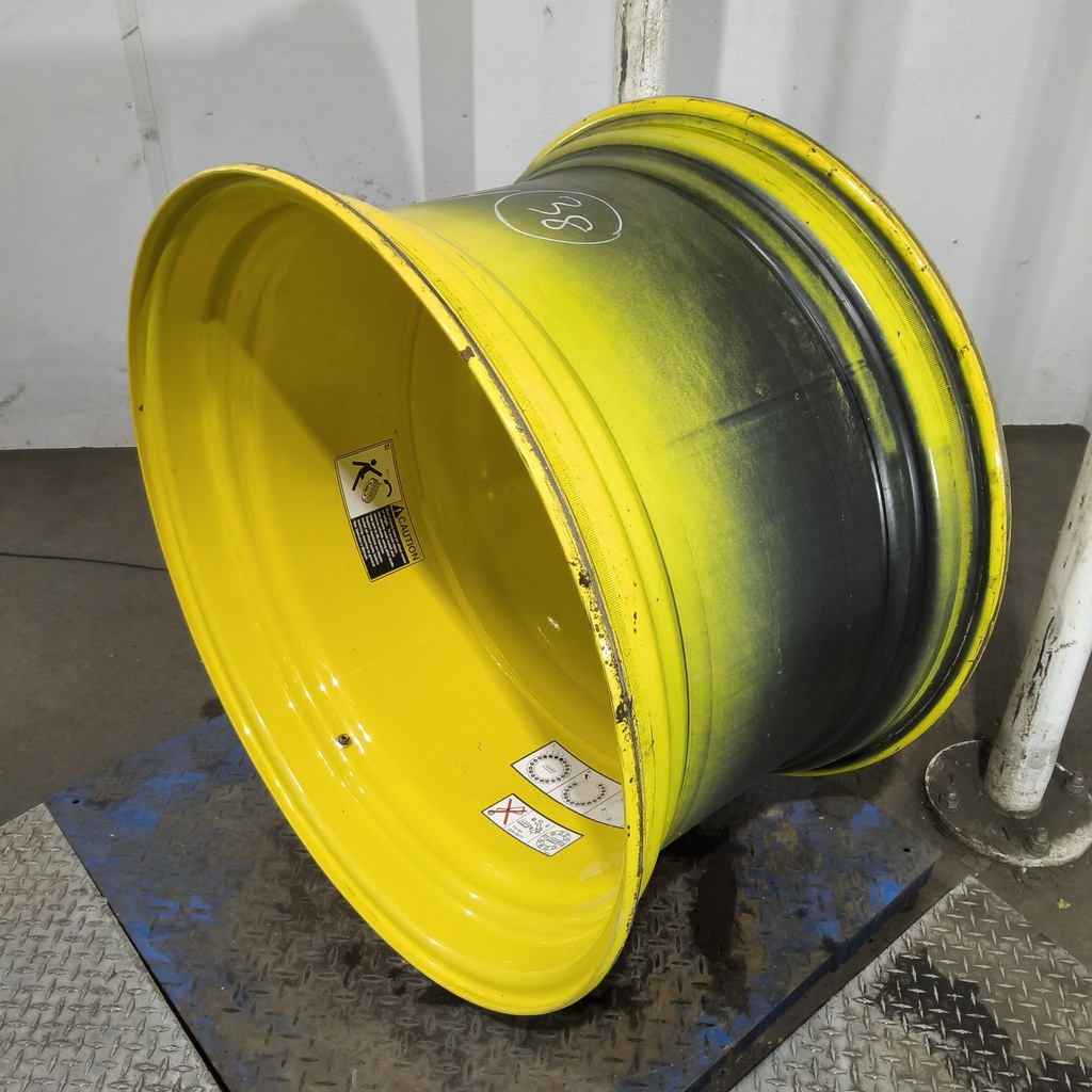 23"W x 38"D, John Deere Yellow 20-Hole Dolly Dual , -16.44" Offset
