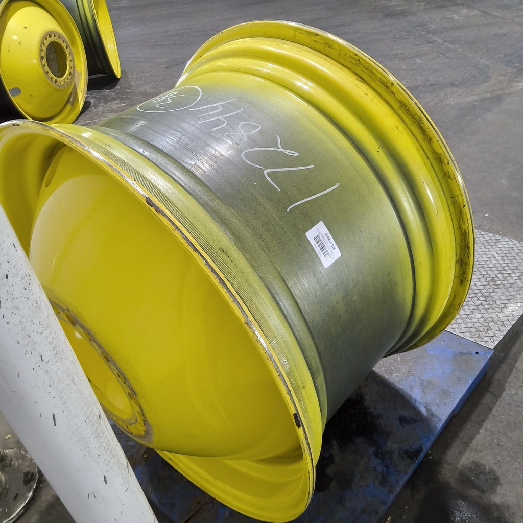 23"W x 38"D, John Deere Yellow 20-Hole Dolly Dual , -16.44" Offset