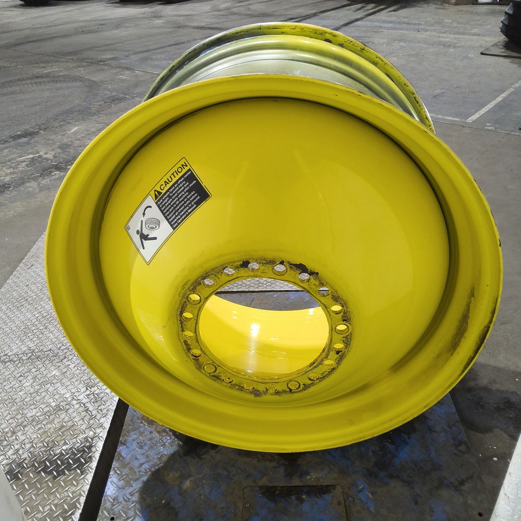 23"W x 38"D, John Deere Yellow 20-Hole Dolly Dual , -16.38" Offset