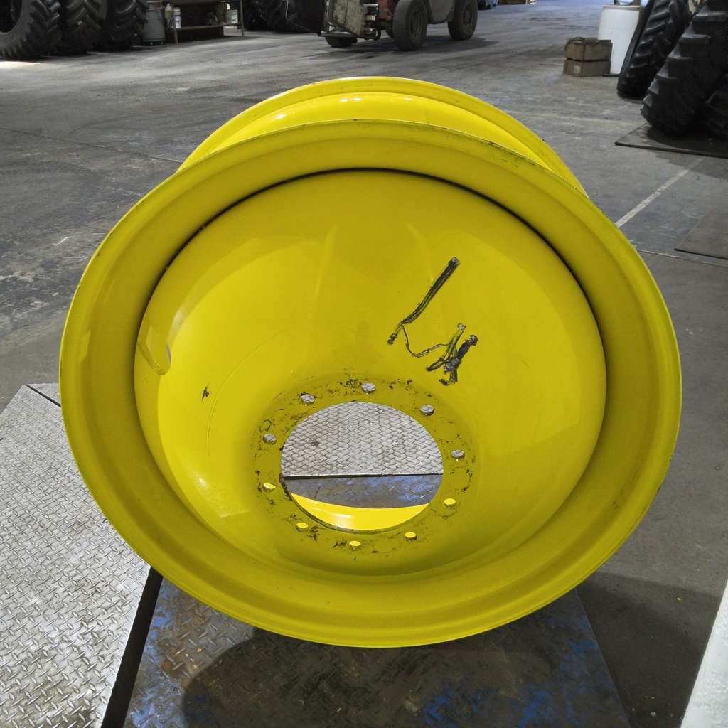 16"W x 42"D, John Deere Yellow 10-Hole Dolly Dual , -13.38" Offset